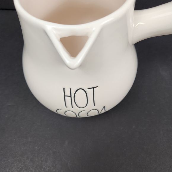 Rae Dunn HOT COCOA Pot LL Black Font White Ceramic Chocolate Bar RARE - Picture 5 of 10